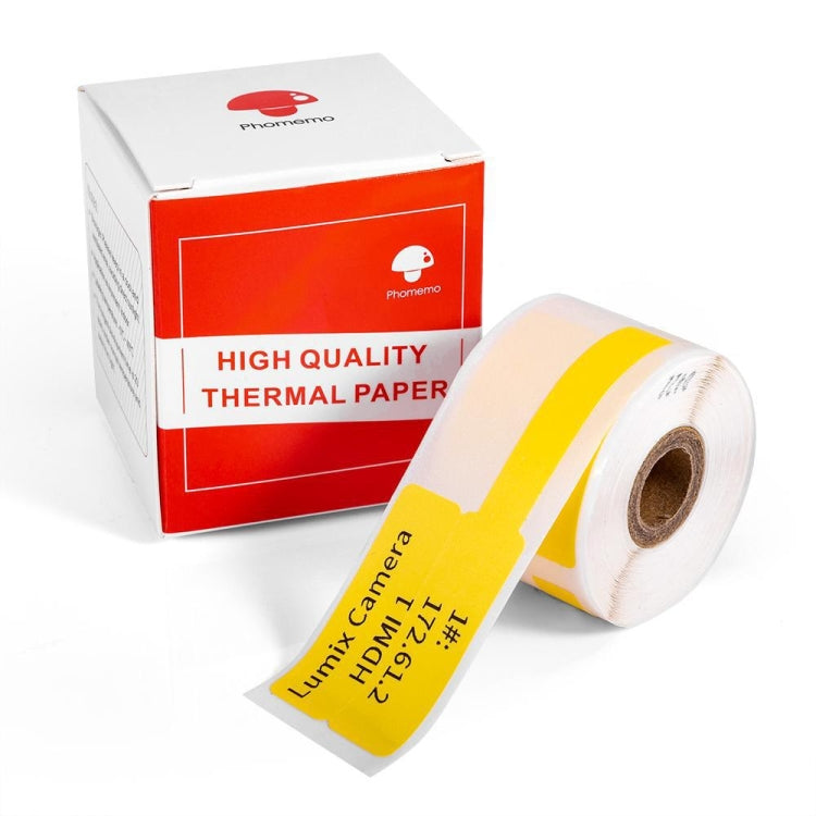For Phomemo M110 / M200 100pcs /Roll 25x38mm Cable Self-Adhesive Thermal Labels, Red, Blue, Yellow