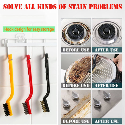 Multifunctional Kitchen Stove Cleaning Brush Set Range Hood Sink Gap Brush