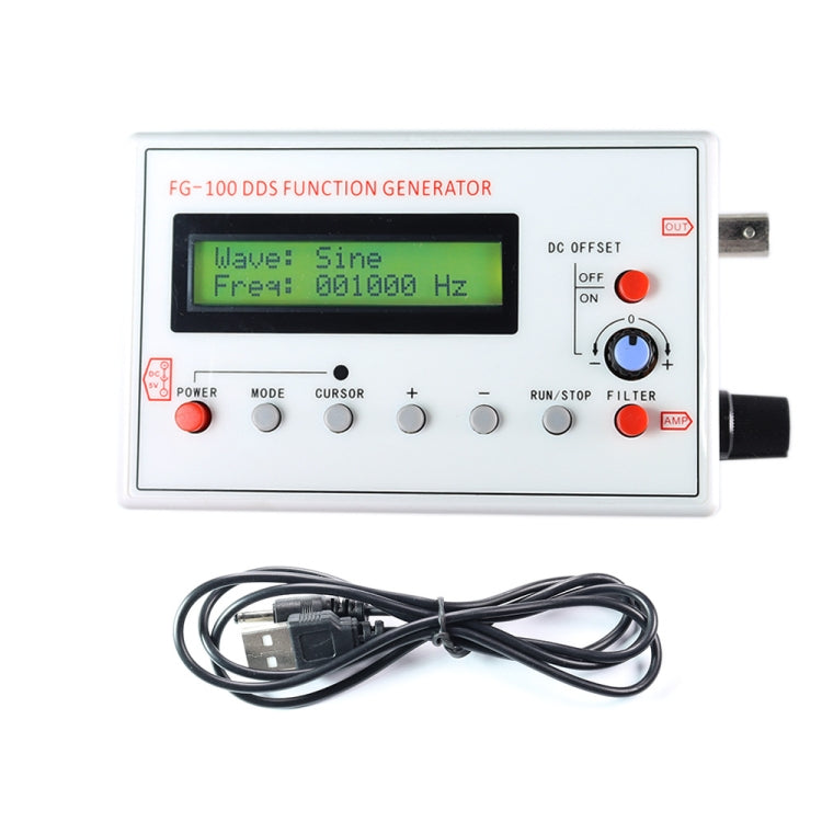 مولد إشارة دالة DDS FG-100 بتردد 1 هرتز - 500 كيلو هرتز، عداد تردد، FG-100