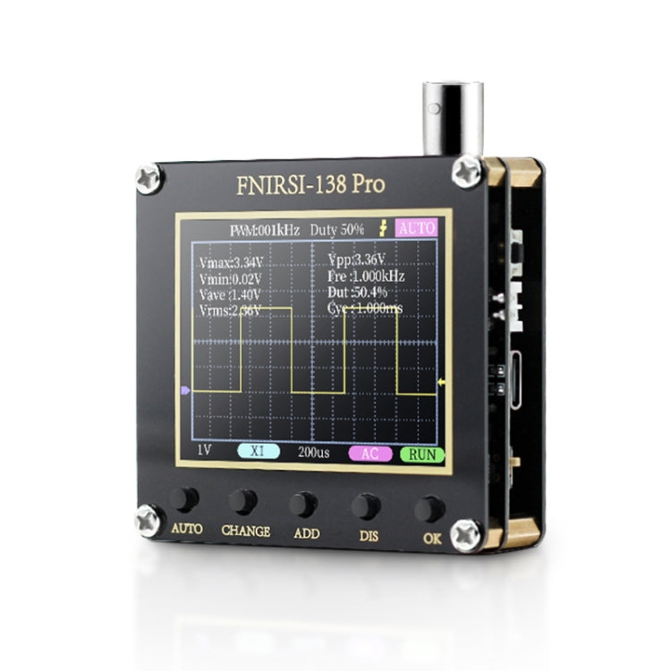 FNIRSI Handheld Small Teaching Maintenance Digital Oscilloscope, Standard Without Battery, Upgrade Without Battery
