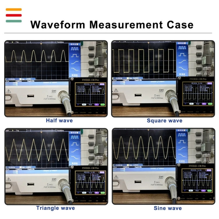 FNIRSI Handheld Small Teaching Maintenance Digital Oscilloscope, Standard Without Battery, Upgrade Without Battery