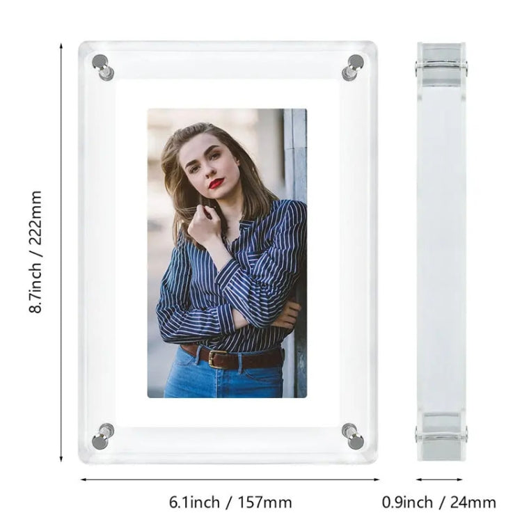 7 Inch Acrylic HD Digital Photo Frame Desktop Smart Motion Video Player Ornament, 7 Inch (US Plug), 7 Inch (EU Plug), 7 Inch (UK Plug)