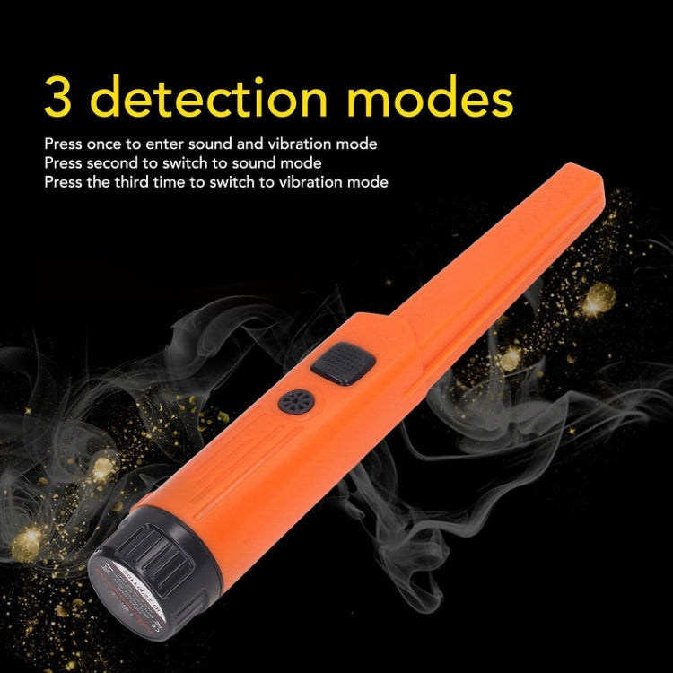 Mini Waterproof Handheld Metal Positioning Rod Detector, Orange, Black