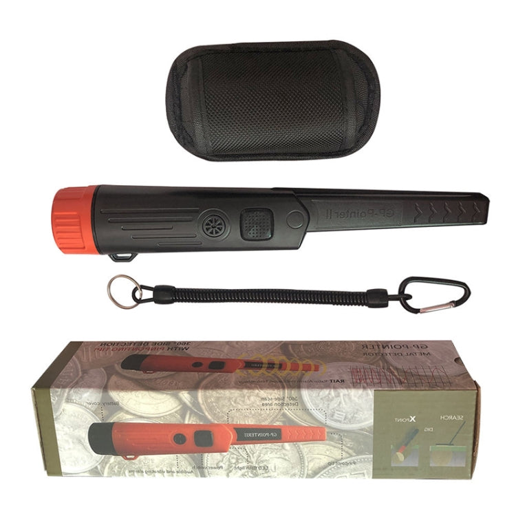 Mini Waterproof Handheld Metal Positioning Rod Detector, Orange, Black