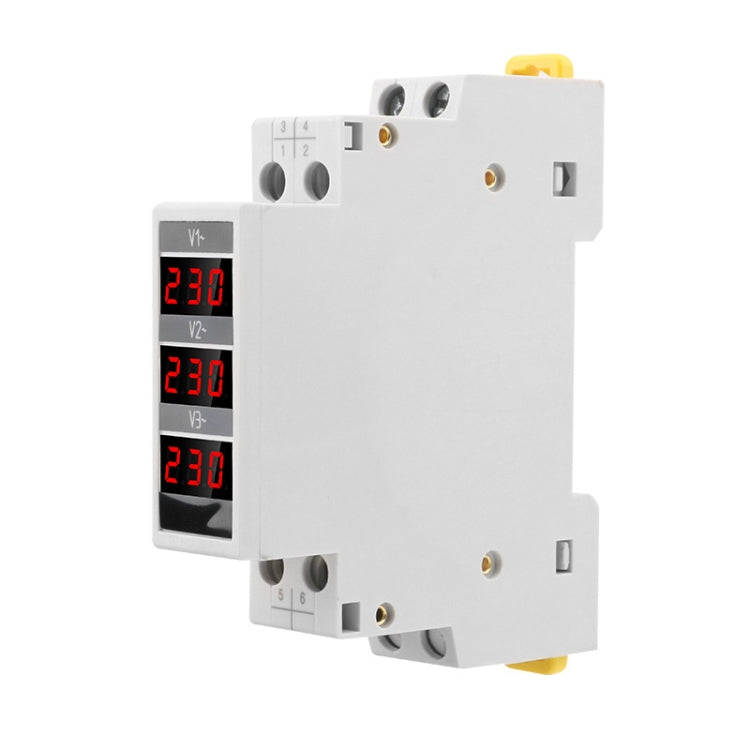 SINOTIMER SDM010 Modular Rail Type AC Three-Phase Digital Voltmeter Electronic Instrumentation, SDM010