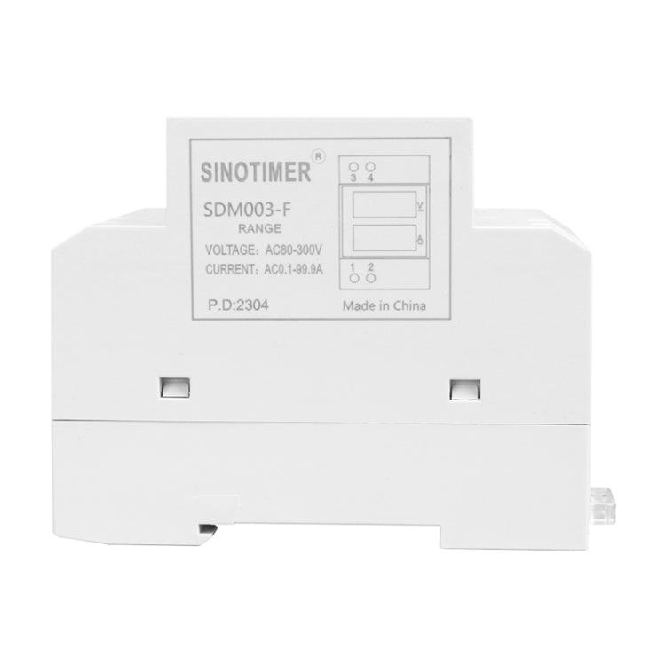 SINOTIMER SDM003-F 4 Digits Display DIN-Rail Single Phase AC Dual Display Voltage And Current Meter, SDM003-F