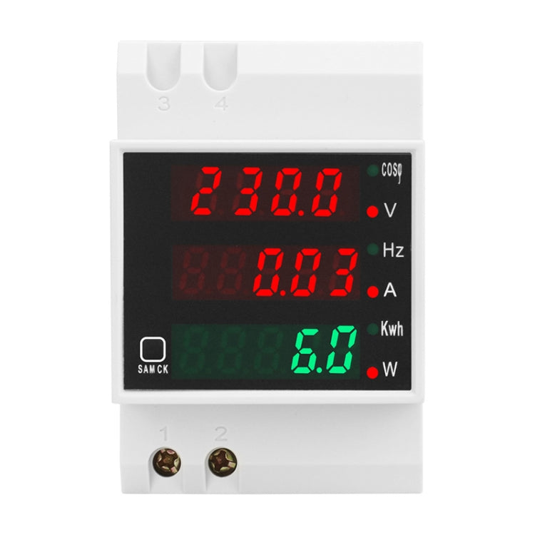 SINOTIMER SDM006 Din Rail AC Voltage Current Frequency Power Electricity Multi-Function Detection Meter, SDM006