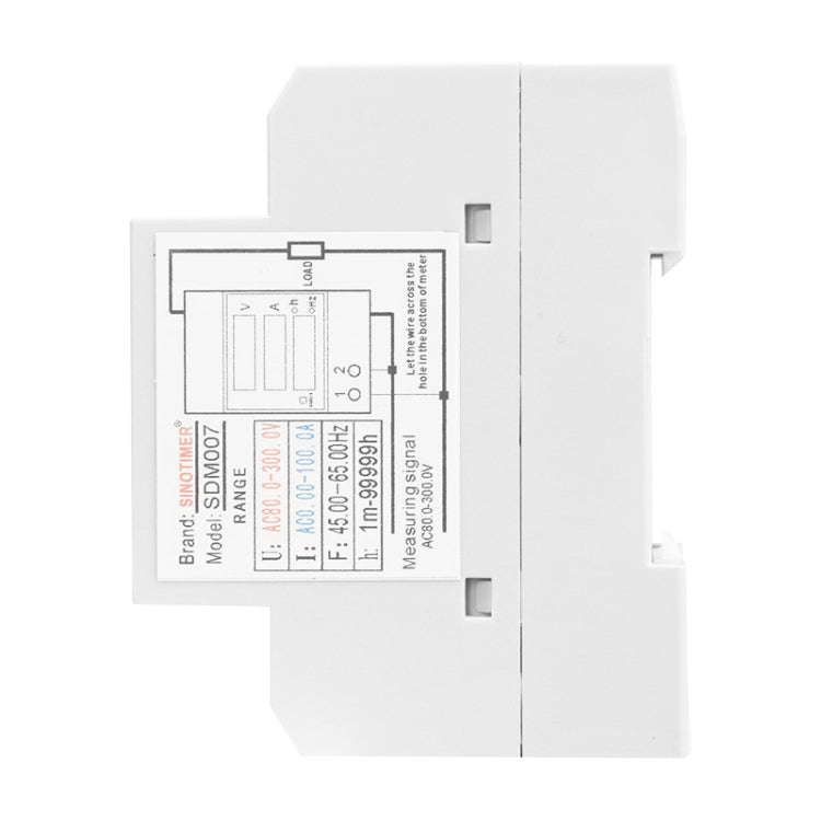 SINOTIMER SDM007 Din Rail AC Voltage Current Totalized Time Frequency Digital Display Meter, SDM007