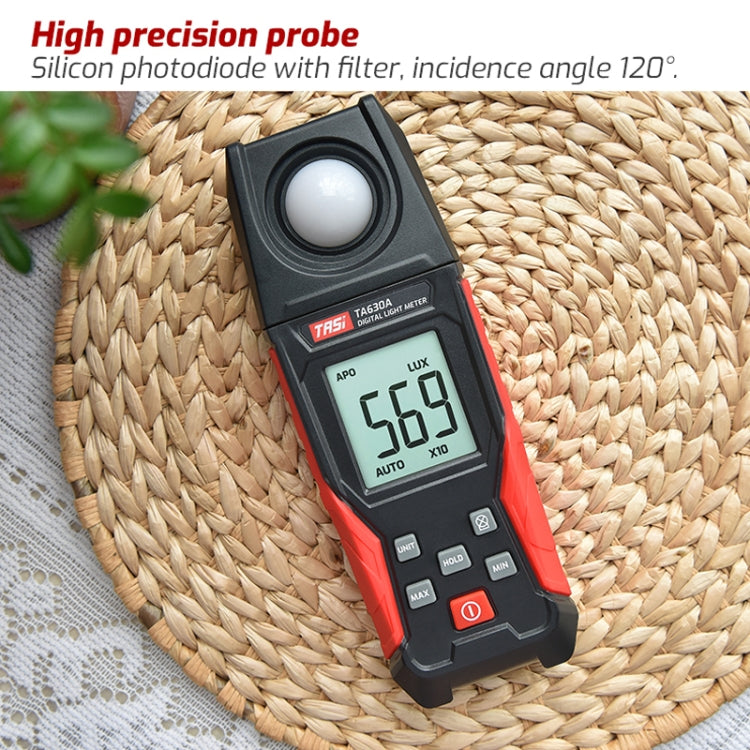 Digital Light Meter Illuminance Lux Meter Backlight LCD Display 0.1-200000LUX/0.01-20000FC Light Sensor Tester, TA630A
