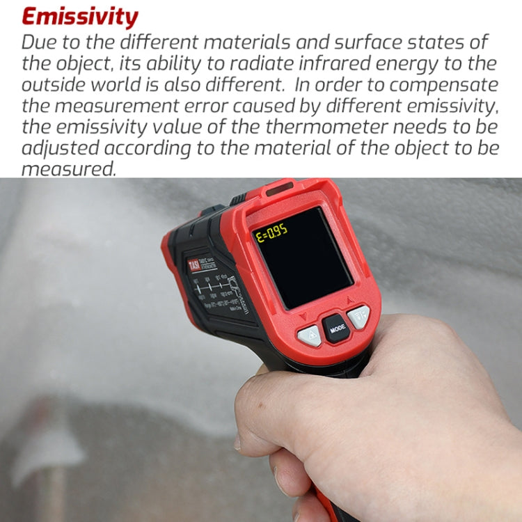Infrared Thermometer Electronic Color Screen Thermometer, TASI TA601B -50-680 Degrees Celsius, TASI TA601C -50-880 Degrees Celsius