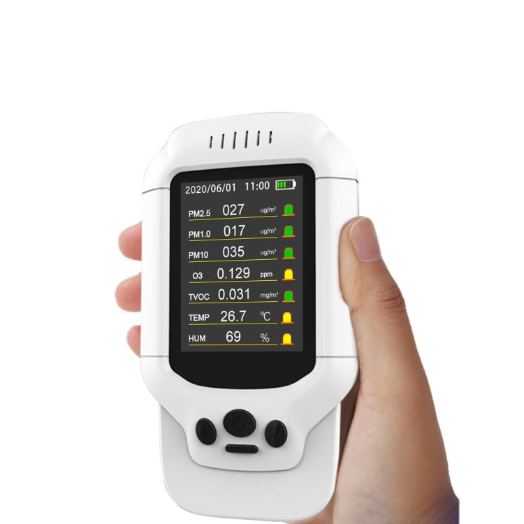 8-In-1 Air Quality Detector PM2.5 / PM1.0 / PM10 / HCHO / TVOC / O3 / Temperature / Humidity Monitor, DM502-O3
