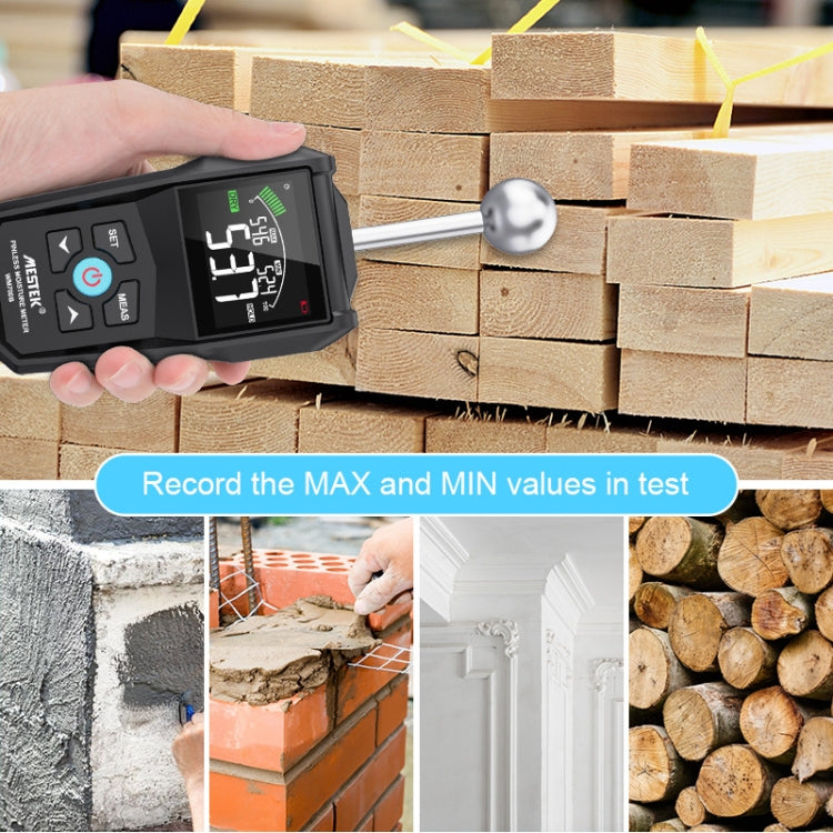 MESTEK WM700B Non -Contact Wood Moisture Detector With LCD Screen Alarm Function