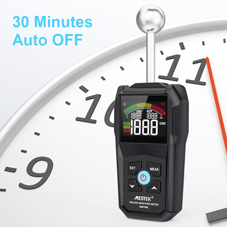 MESTEK WM700B Non -Contact Wood Moisture Detector With LCD Screen Alarm Function