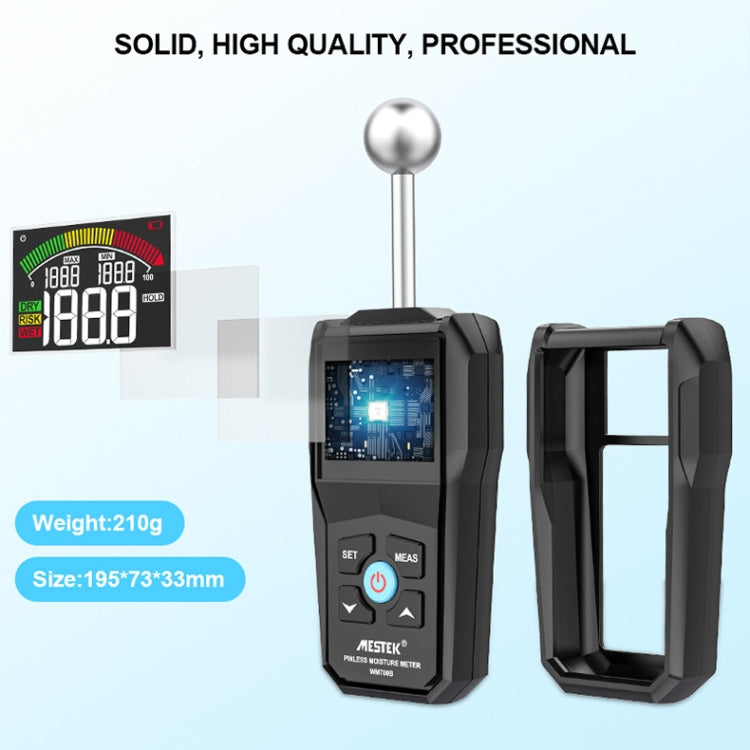 MESTEK WM700B Non -Contact Wood Moisture Detector With LCD Screen Alarm Function