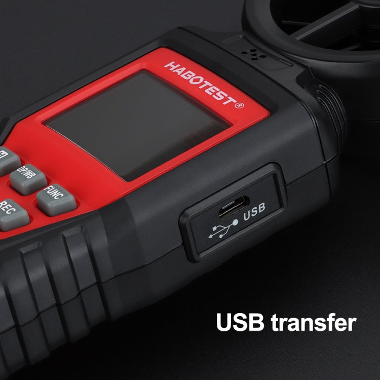 مقياس سرعة الرياح الرقمي عالي الدقة المحمول باليد من هابوتيست، HT625B