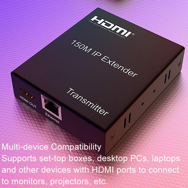 150m HDMI Network Cable Extender IP One To Many Computer Monitors, Transmitter+Receiver, US Plug, 150m