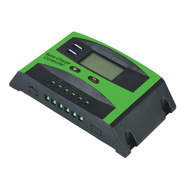 12V/24V Solar Charge And Discharge Controller Dual USB Port LCD Solar Cells Panel Charge Regulator, 10A, 20A, 30A