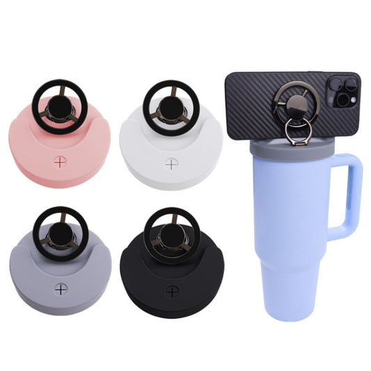 For Stanley 40oz Tumbler Cup Leak-proof Silicone Lid with Magnetic Phone Holder