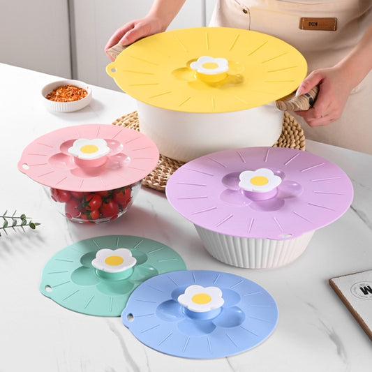 Cute Flower Silicone Freshness Lid Kitchen Household Food Dustproof Cover