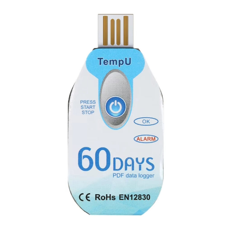 مسجل درجة الحرارة TempU القابل للاستخدام مرة واحدة لمركبات النقل المبردة، 30 يومًا، 60 يومًا، 90 يومًا