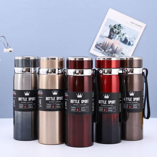 800ml Stainless Steel Insulated Mug Large Capacity Vacuum Thermos Outdoor Portable Car Insulated Water Bottle(Coffee)