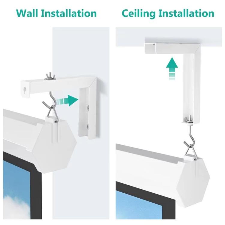 Universal Projector Screen Ceiling Mount Wall Hanger L-shaped Adjustable Bracket