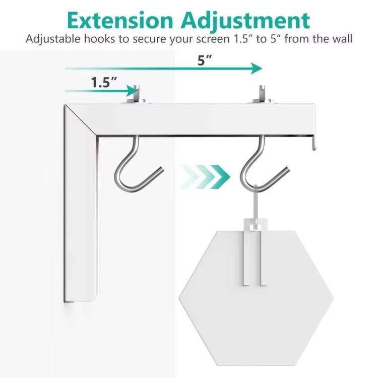 Universal Projector Screen Ceiling Mount Wall Hanger L-shaped Adjustable Bracket