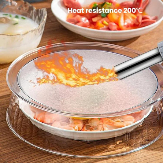 Microwave Food Heating Splashproof Cover Food Grade PC Household High Temperature Resistant Bowl Rice Cover(Regular Model)