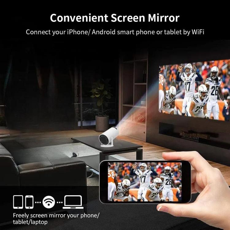 Game Projector Android 11 System With Wireless Gaming Controller 720P Home Theater, HY300