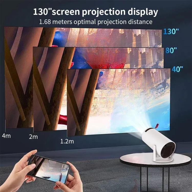 Game Projector Android 11 System With Wireless Gaming Controller 720P Home Theater, HY300