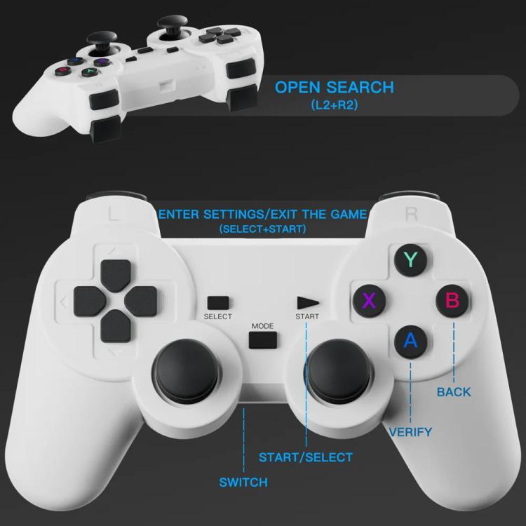 Game Projector Android 11 System With Wireless Gaming Controller 720P Home Theater, HY300
