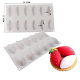 12-Cavity Mango Jelly Mousse Cake & Ice Cream Silicone Mold For DIY Chocolate And Fondant