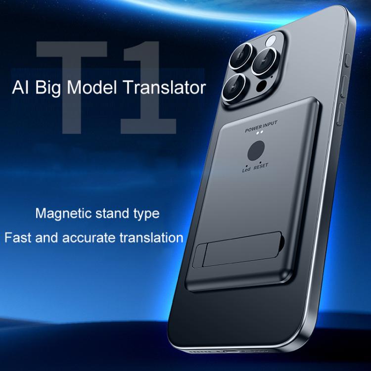 T1 AI Large Model Slim Card Magnetic Translator Audio Transcription Equipment