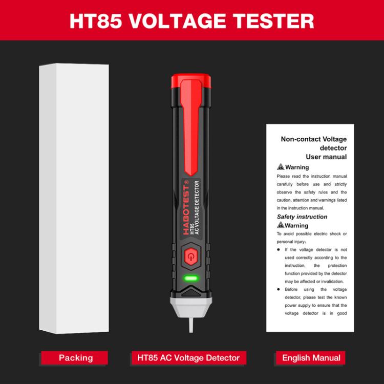 جهاز اختبار الكهرباء بدون تلامس HABOTEST HT85 كاشف جهد التيار المتردد، HT85
