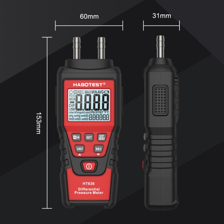 جهاز اختبار الضغط الدقيق الرقمي عالي الدقة HABOTEST HT636، HT636