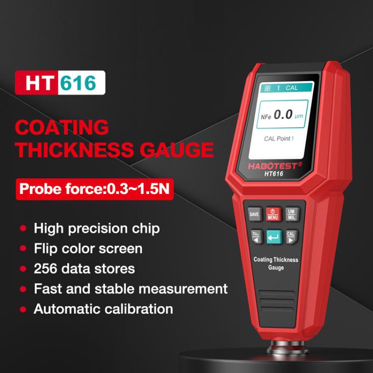 جهاز اختبار طلاء السيارات HABOTEST HT616 لقياس سمك طلاء السيارة، HT616