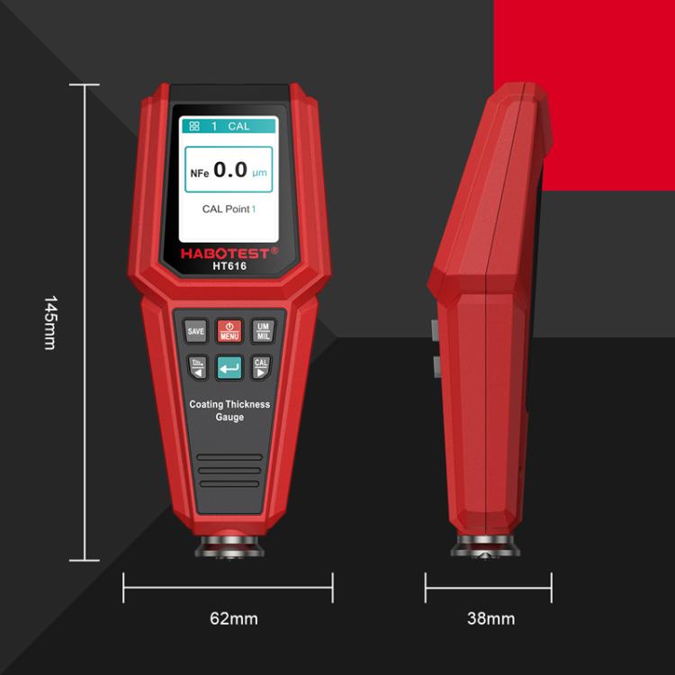 جهاز اختبار طلاء السيارات HABOTEST HT616 لقياس سمك طلاء السيارة، HT616