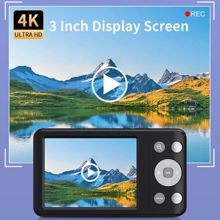 4K HD 6X Optical Zoom Digital Camera 3 Inch IPS Screen Video Vlogging Camcorde 32G