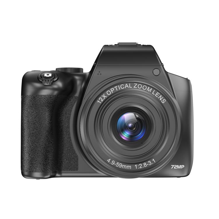 4K 72MP 12X Optical Zoom Student Digital Camera WiFi HD Video Camera With 3 Inch Flip Screen, W3