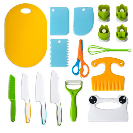 Children Plastic Cooking Knife Set Kids DIY Peeler Kicthen Tools