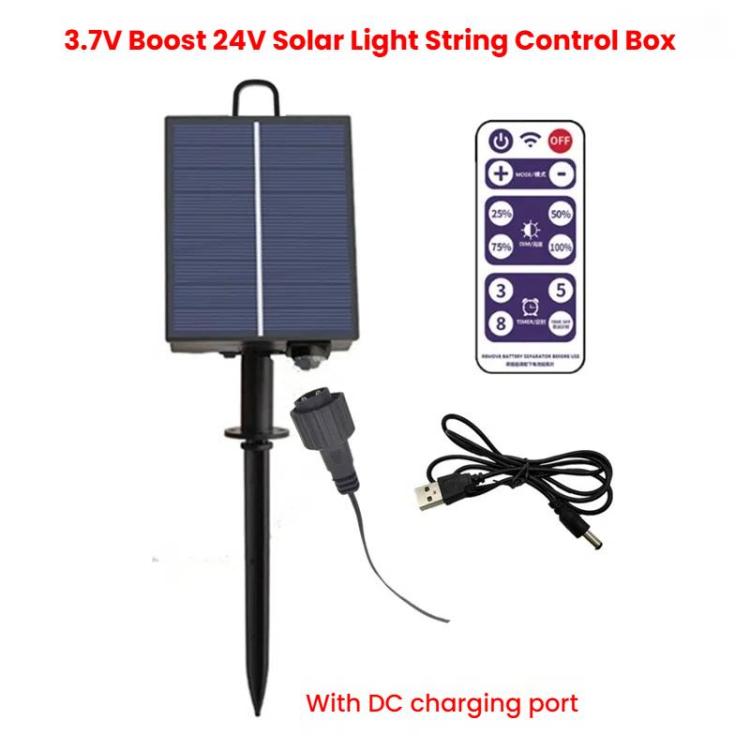 3.7V Boost 24V Solar String Light Control Box With DC Charging Solar Light Circuit Control Board