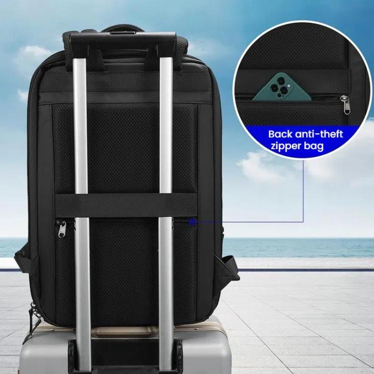 حقيبة ظهر Tigernu T-B9152A للرجال مقاس 15.6 بوصة مقاومة للماء والغبار، مع حجرة منفصلة للحماية من الجفاف والرطوبة، وحافظة كمبيوتر محمول مبطنة بالهواء ومضادة للصدمات