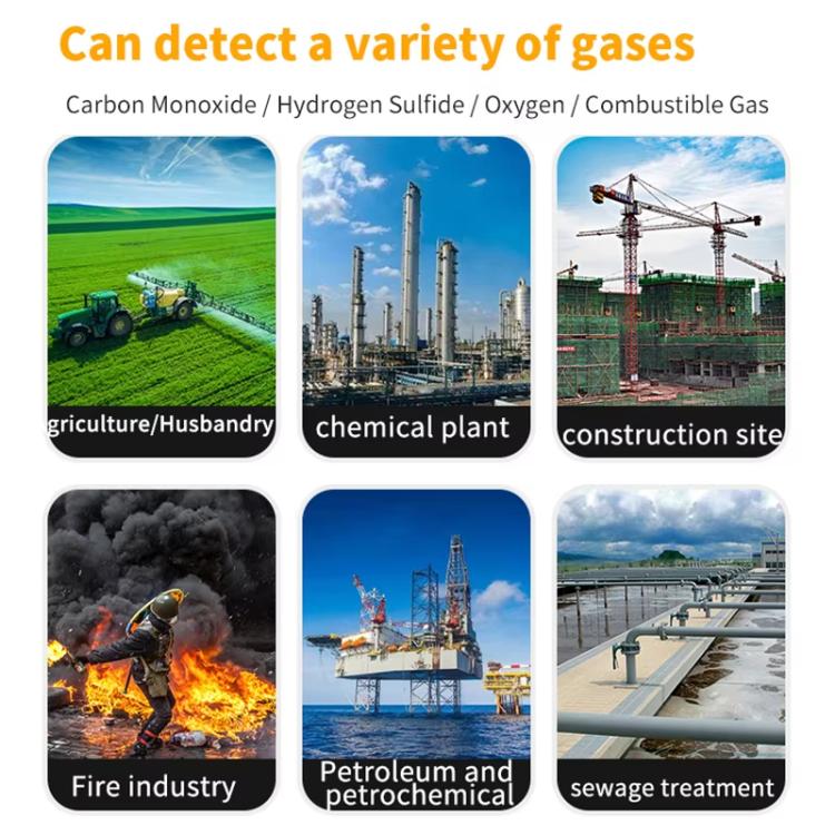 SNDWAY SW7500A 4 In 1 Gas Detector Combustible Gas Oxygen Hydrogen Sulfide Toxic and Harmful Detection Explosion-proof, Standard, With Pump Suction