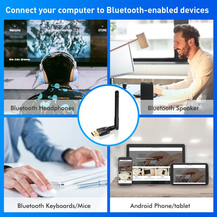 EDUP USB Bluetooth Adapter 5.4 Transmitter Audio Receiver Module, CP00691