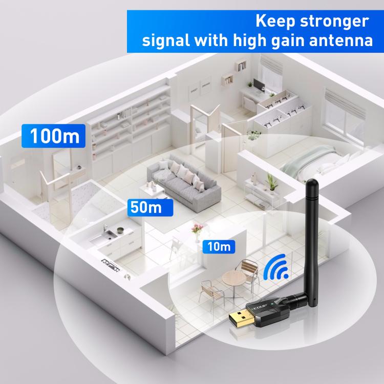 EDUP USB Bluetooth Adapter 5.4 Transmitter Audio Receiver Module, CP00691