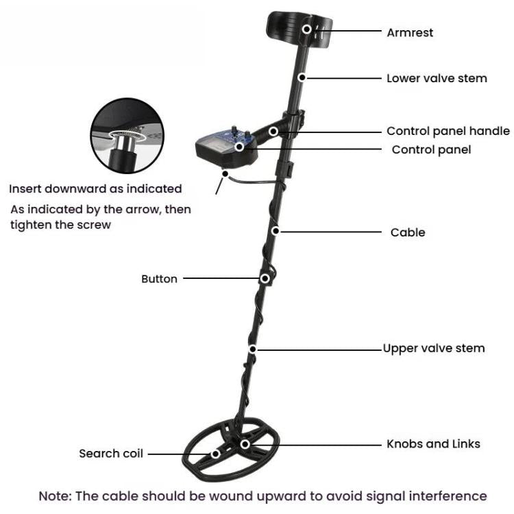 Goint MD-6010 Handheld Metal Detector High Sensitivity Underground Gold Detector Outdoor Treasure Hunter, MD-6010