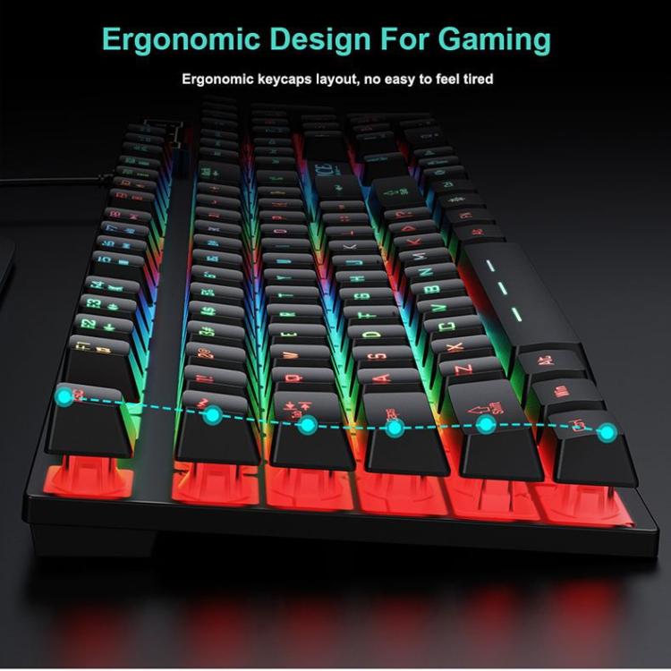 Floating Keycaps Rainbow Backlight Wired Keyboard Mouse Set, iMICE AN-300 Arabic, iMICE AN-300 English