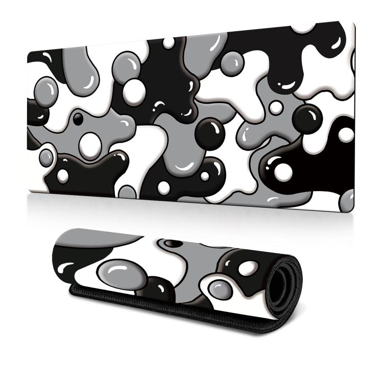 Abstract Fluid Color Blending Mouse Pad Non-Slip Rubber Desk Mat For Office, Gaming, 300x600x2mm, 300x600x3mm, 300x700x2mm, 300x700x3mm, 300x800x2mm, 300x800x3mm, 400x900x2mm, 400x900x3mm