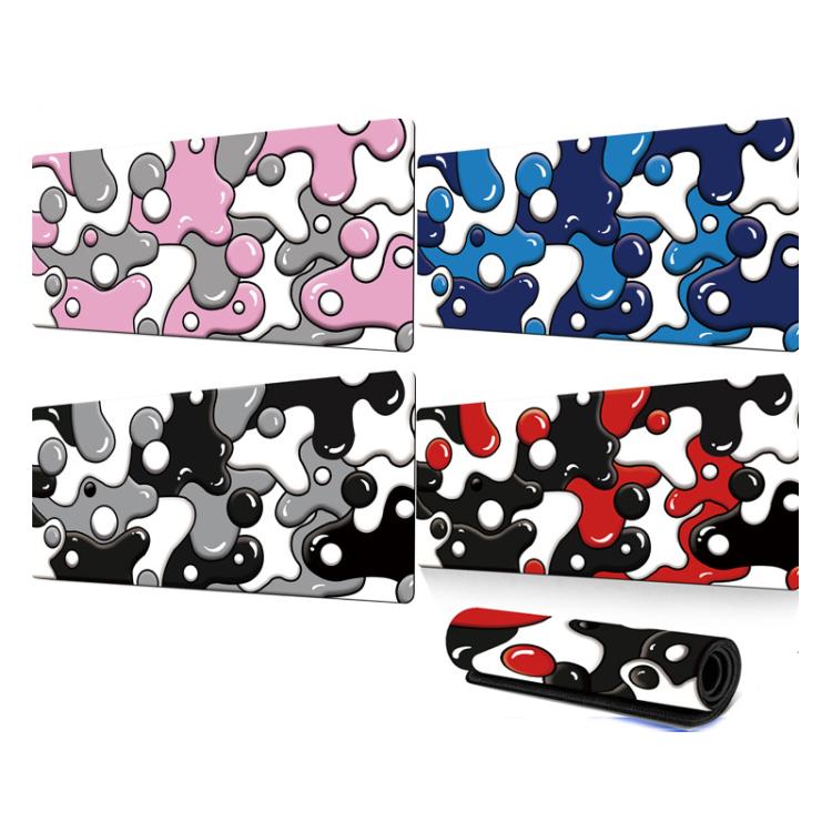 Abstract Fluid Color Blending Mouse Pad Non-Slip Rubber Desk Mat For Office, Gaming, 300x600x2mm, 300x600x3mm, 300x700x2mm, 300x700x3mm, 300x800x2mm, 300x800x3mm, 400x900x2mm, 400x900x3mm