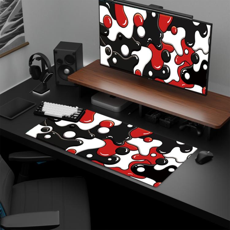 Abstract Fluid Color Blending Mouse Pad Non-Slip Rubber Desk Mat For Office, Gaming, 300x600x2mm, 300x600x3mm, 300x700x2mm, 300x700x3mm, 300x800x2mm, 300x800x3mm, 400x900x2mm, 400x900x3mm